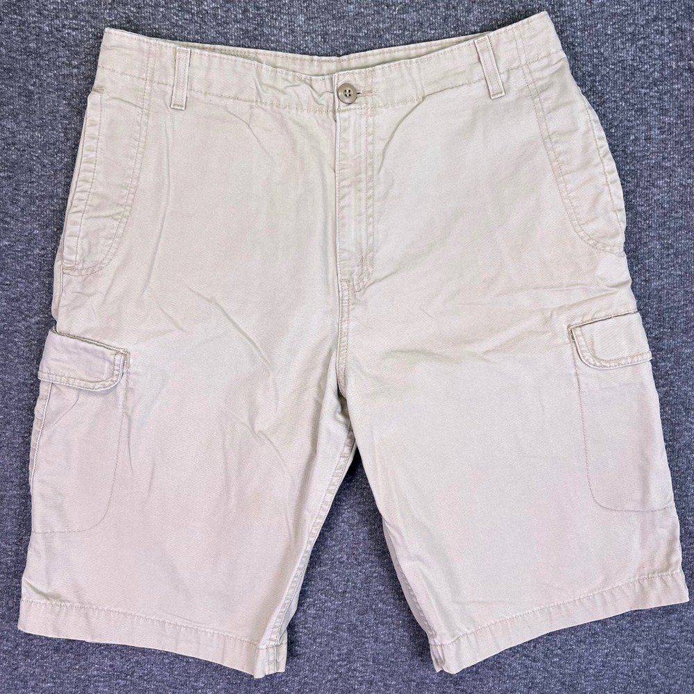 VTG 90s Levis Cargo Shorts Mens 33 Tan Khaki Chinos Utility‎ Casual Retro Y2K